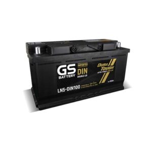 แบตเตอรี่รถยนต์ GS LN5-DIN100 แบตกึ่งแห้ง ขั้วจม พลังไฟสูงสุด 850 CCA