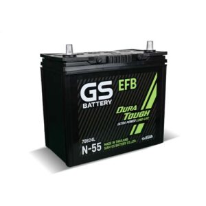 GS Battery N-55 EFB แบตเตอรี่อึด มั่นใจ สำหรับรถยนต์ระบบ ISS