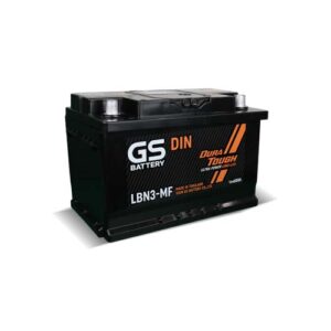 แบตเตอรี่รถยนต์ GS LBN3-MF (DIN 60) – แบตเตอรี่กึ่งแห้ง ขั้วจม ทรงเตี้ย